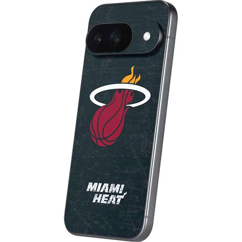NBA Miami Heat Black Partial Logo Google Pixel 9 Skin